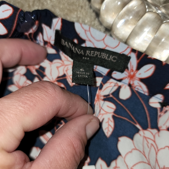 New Banana Republic Factory Floral Skirt Ruffle Accent Size 6 $79 - Picture 5 of 8